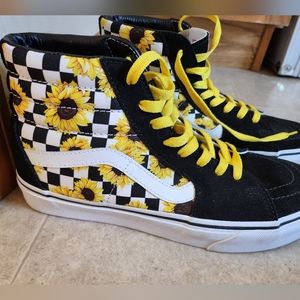 High Top Sunflower Vans. Near mint condition. 11 women